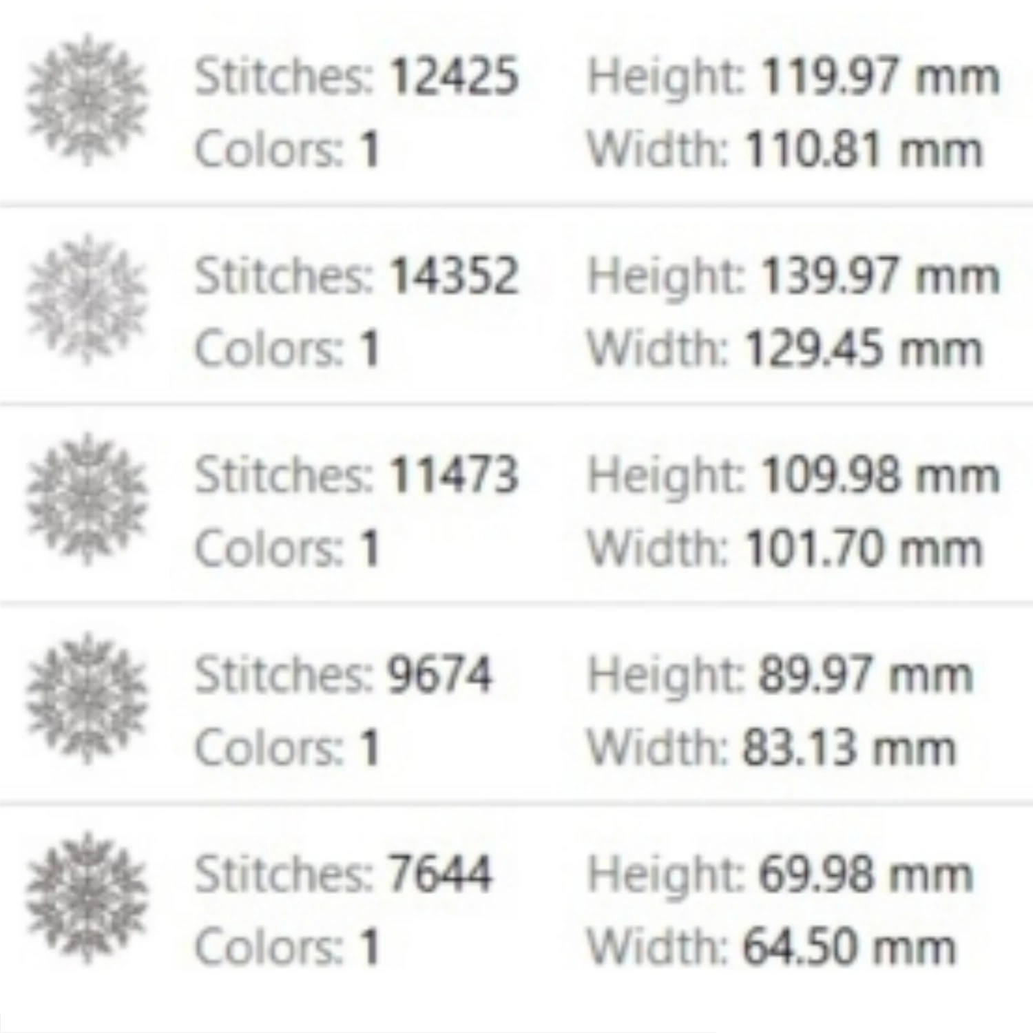 Winter snowflake machine embroidery file ideal for Christmas decorations, apparel and seasonal home décor