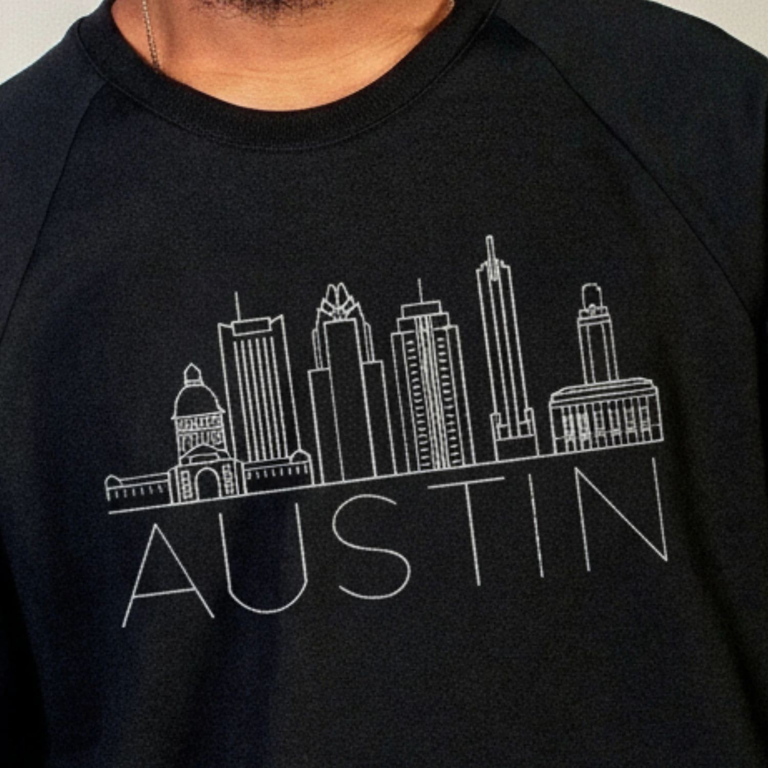 Austin skyline machine embroidery design