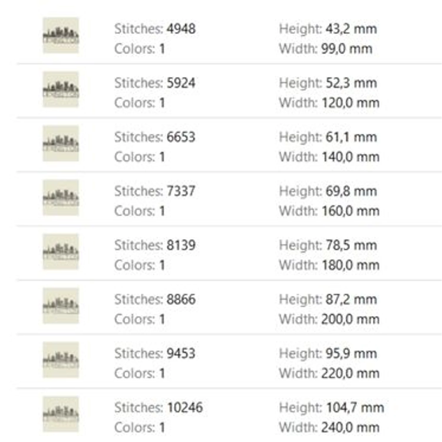 Lexington Kentucky skyline embroidery machine design