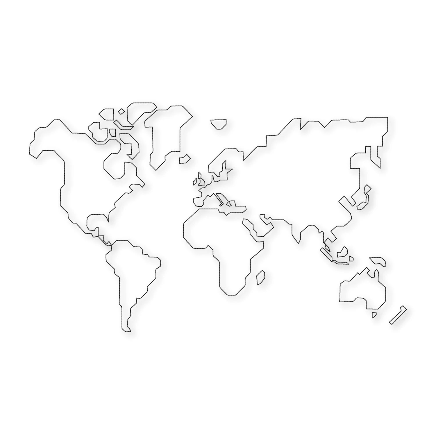 Abstract Line World Map