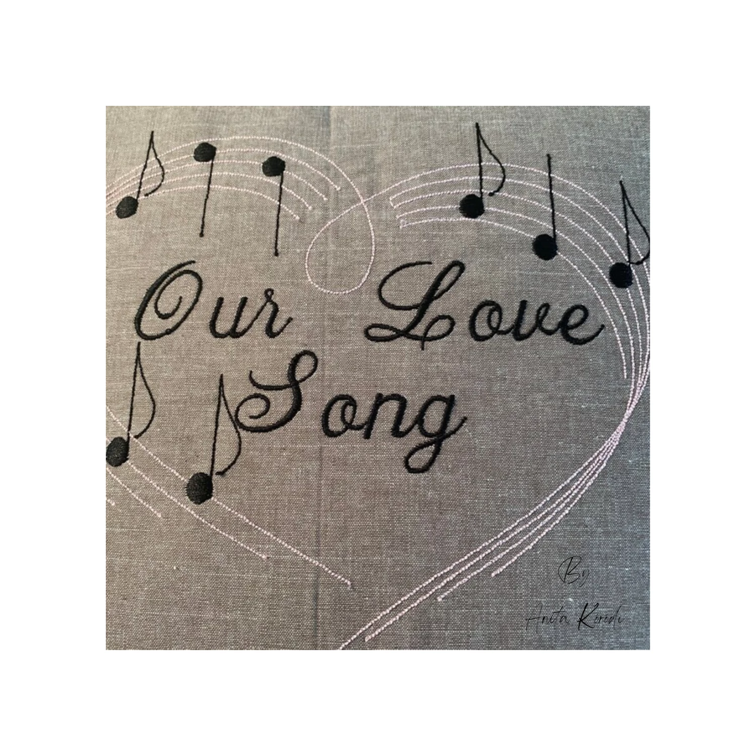 Love music embroidery
