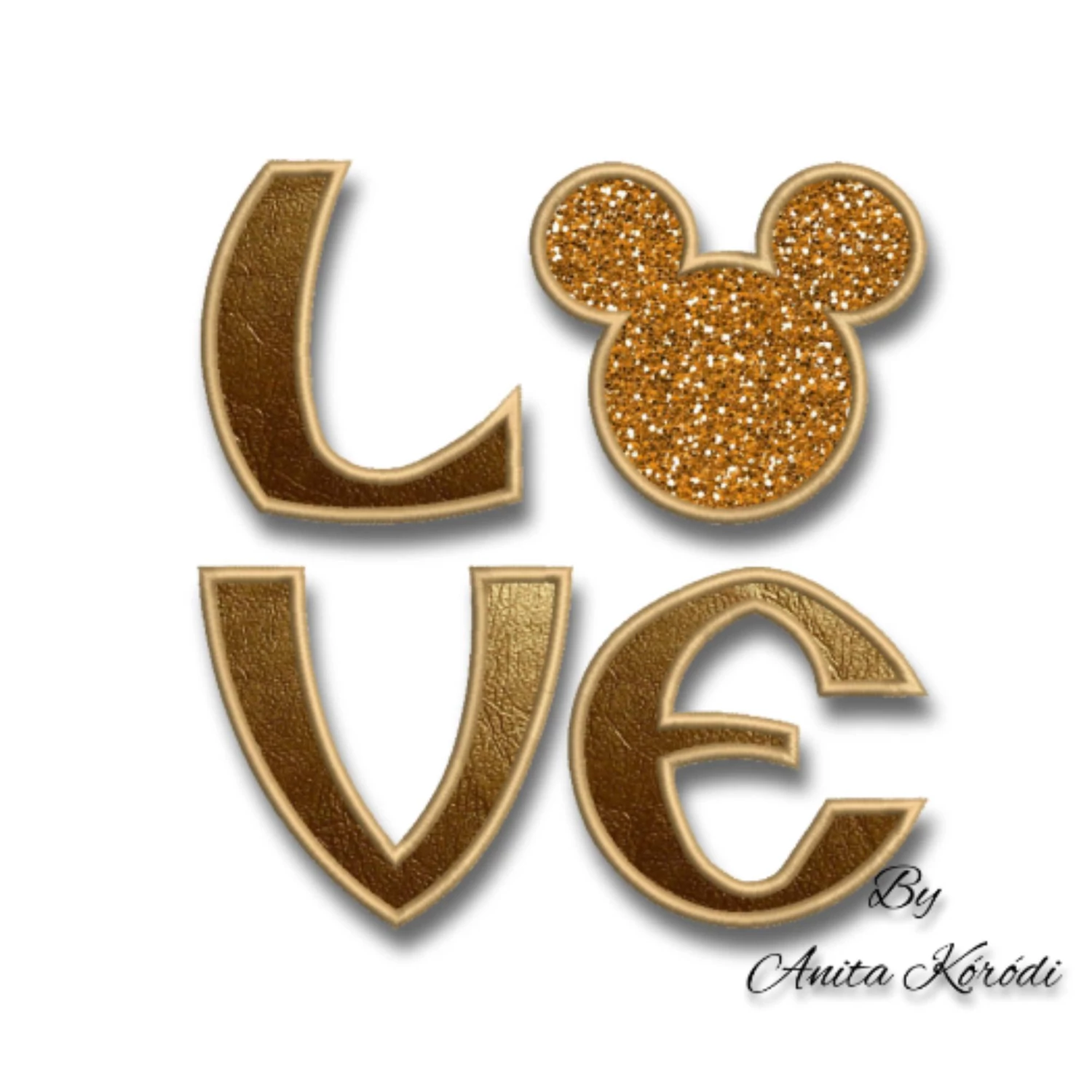 Mickey Love Applique