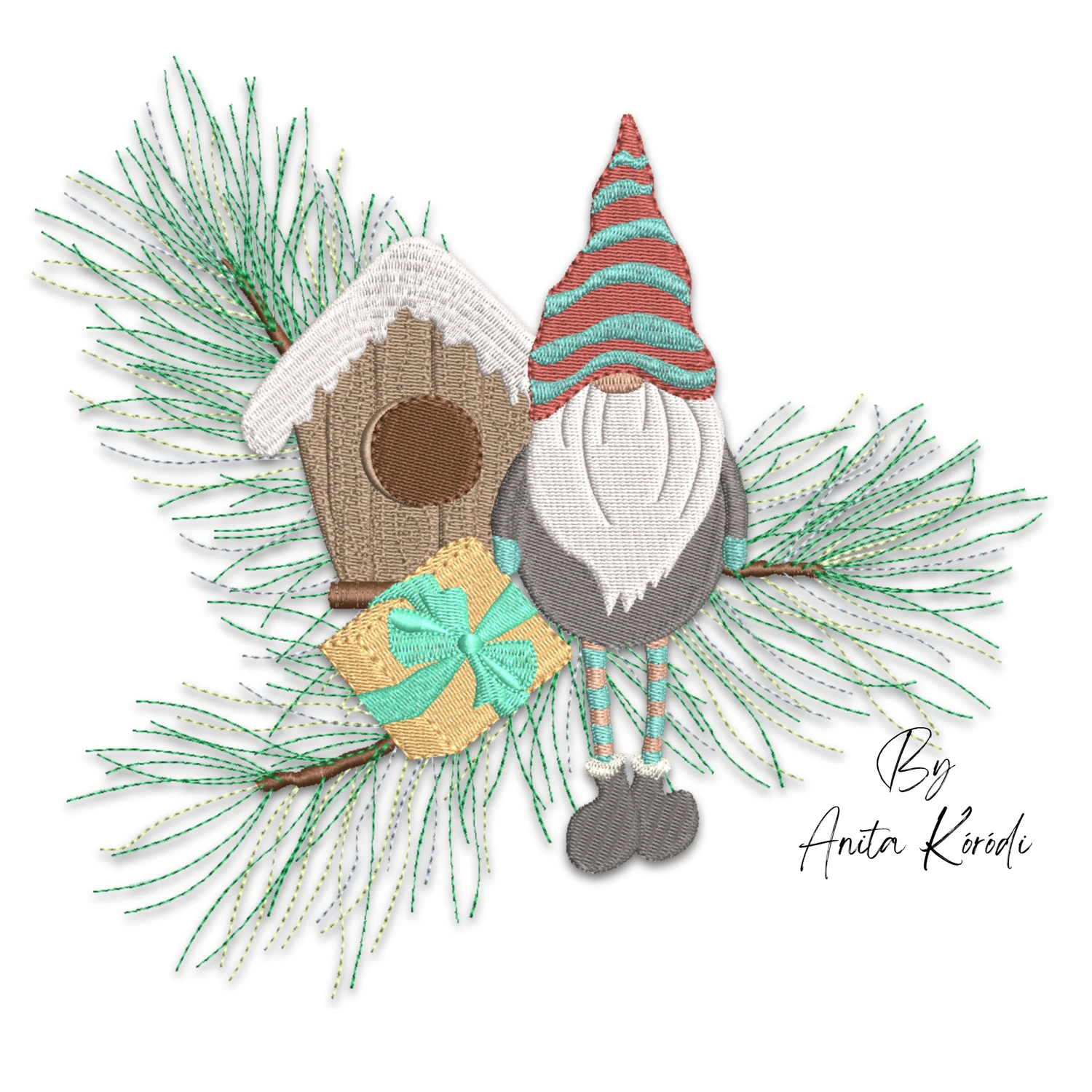 woodland Christmas embroidery