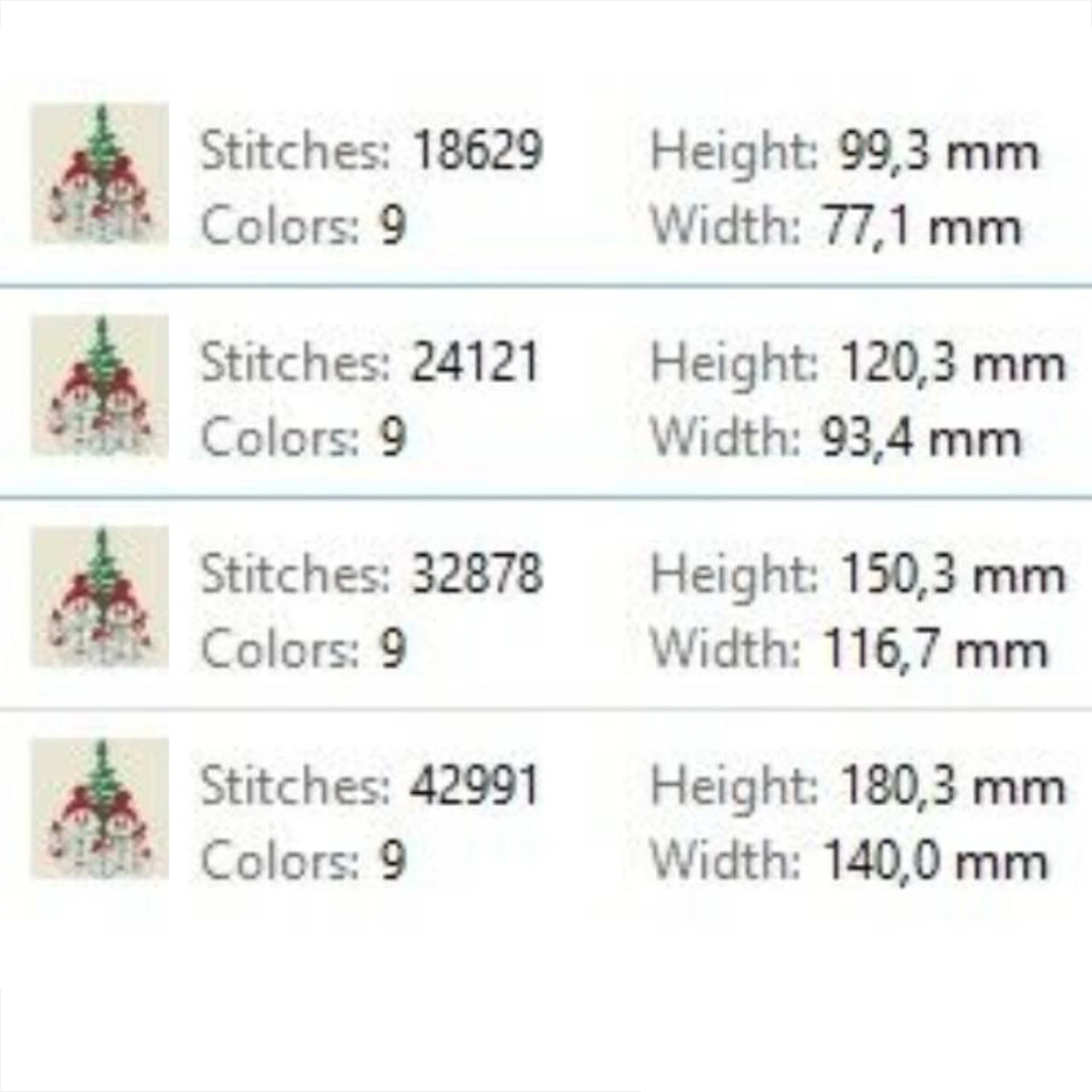 Christmas snowmen family with evergreen tree embroidery design
