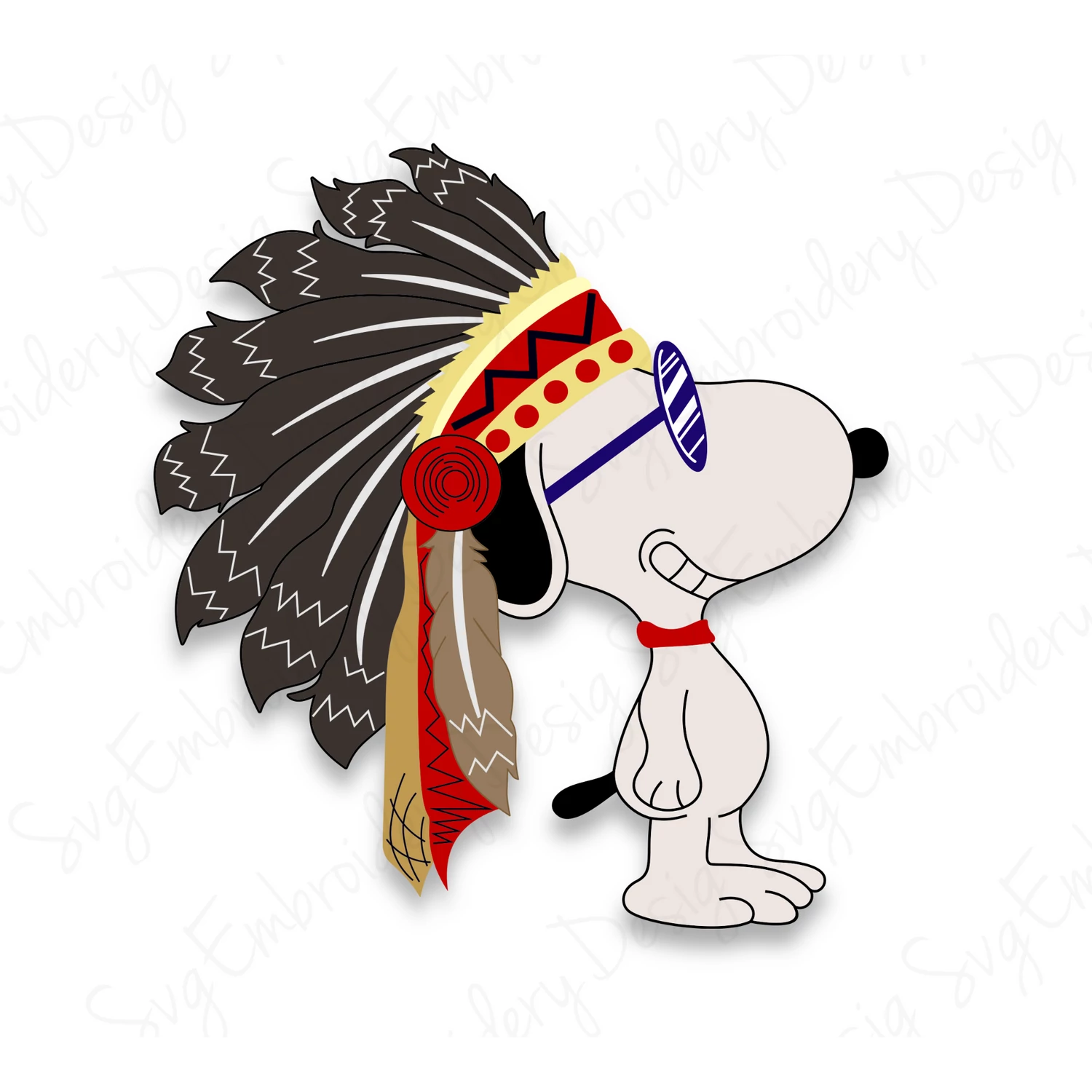 Snoopy  Indian Vector SVG