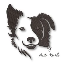 border collie embroidery