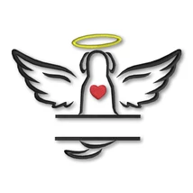 Pet Dog Memorial Angel Wings Loss