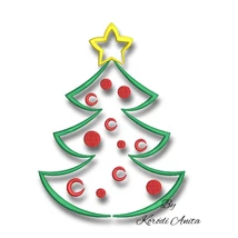 christmas tree embroidery