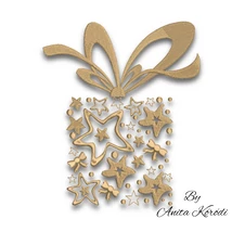 Christmas box embroidery machine design