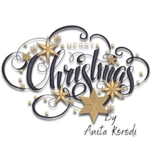 merry christmas embroidery design with stars