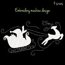 Santa Claus and Deer