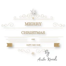 Elegant Merry Christmas and Happy New Year embroidery design