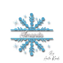 Snowflake monogram embroidery