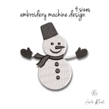 Snowman embroidery