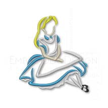 Alice in Wonderland sitting
