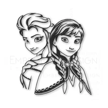 Frozen Princess Anna and Elsa
