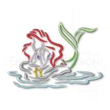 Little Mermaid Ariel Land Sketch