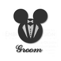 Groom Mickey Mouse Just Married