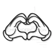 Mickey Mouse Love Hand Valentines Kiss