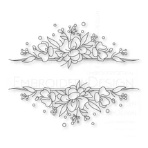 Flower monogram frame floral v2