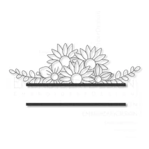 Flower monogram frame floral v4