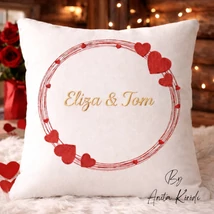 heart wreath embroidery frame romantic personalized design