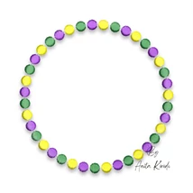 Mardi Gras bead circle embroidery frame