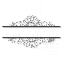 Sunflower Flower monogram frame floral