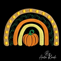 Pumpkin Rainbow embroidery machine design