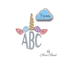 Unicorn horn monogram