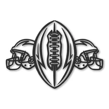 American Football Ball and Helmets