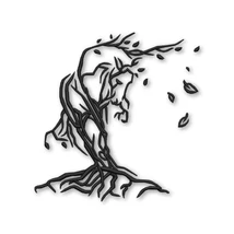 Horse Silhouette of Trees