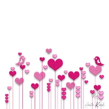 Bird hearts embroidery