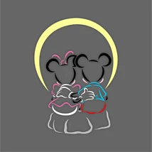 Mickey And Minnie Sunset Vector SVG