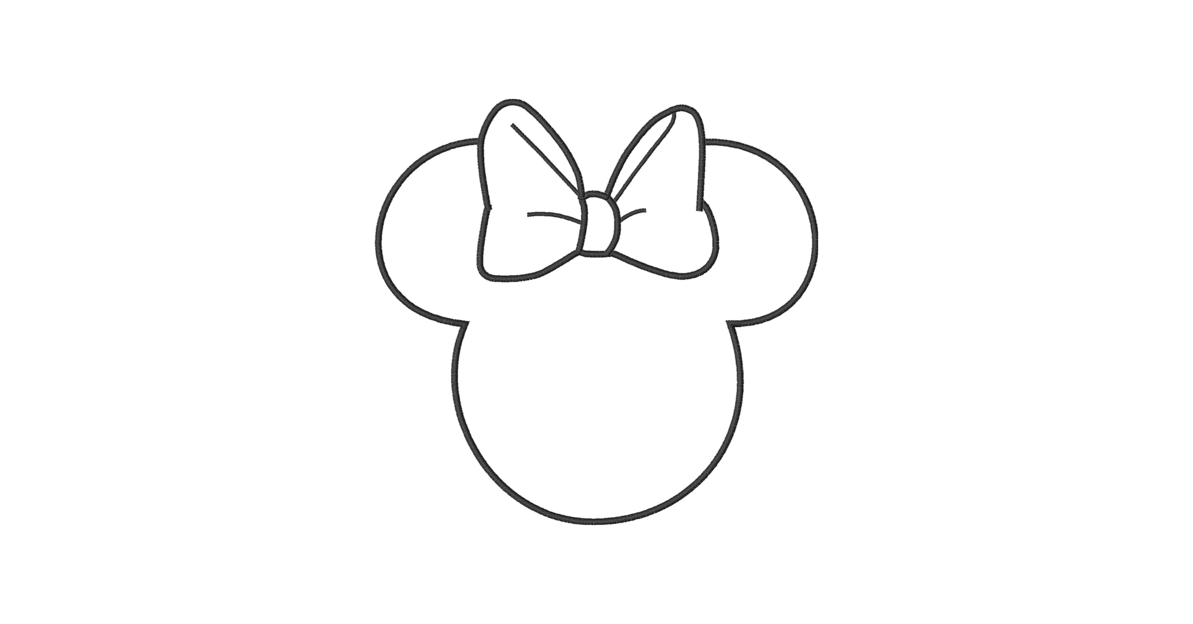 Minnie Head Outline - Anita Kóródi - SvgEmbroideryDesign