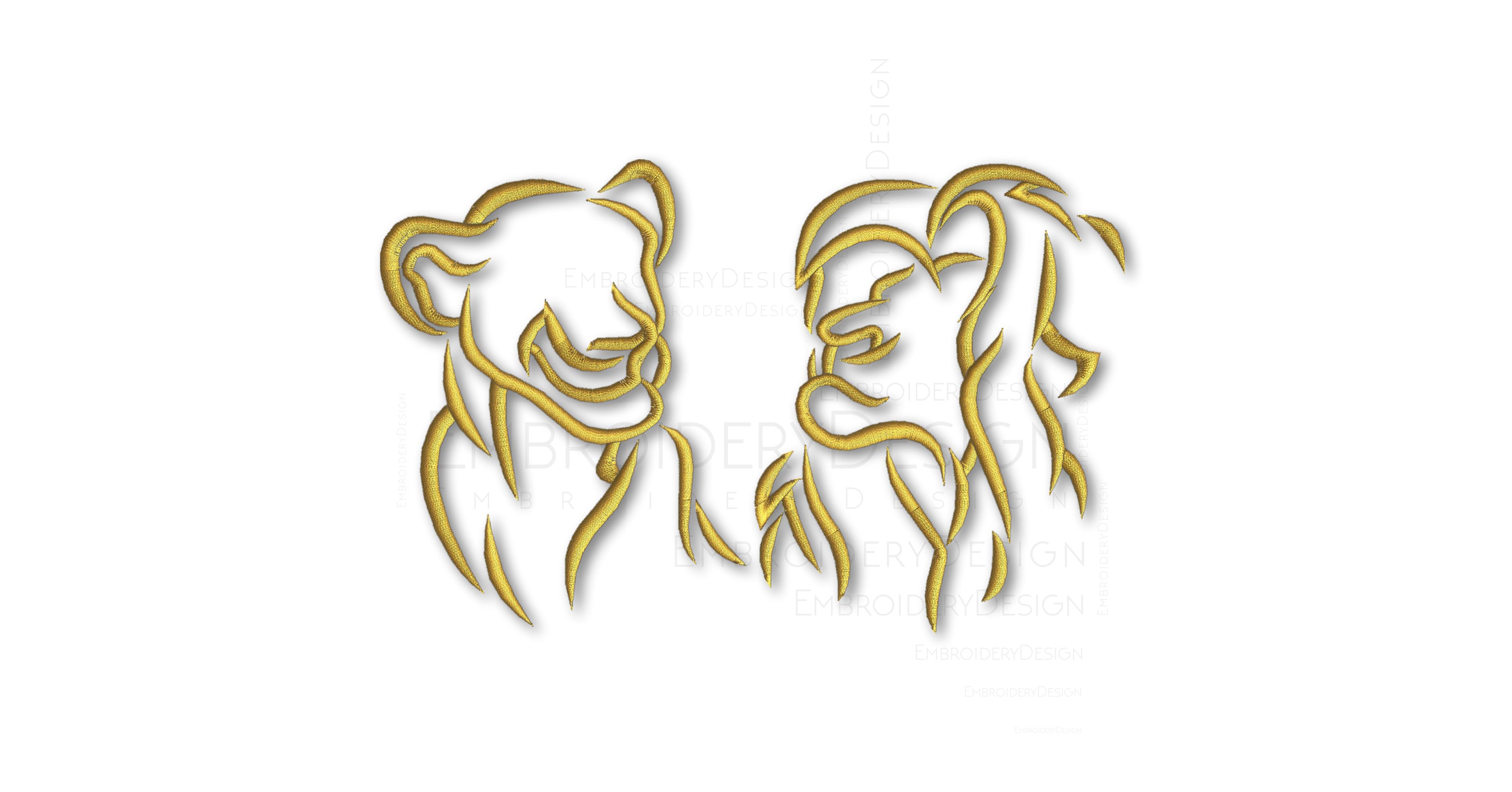 Nala and Simba Lion King Anita Kóródi SvgEmbroideryDesign