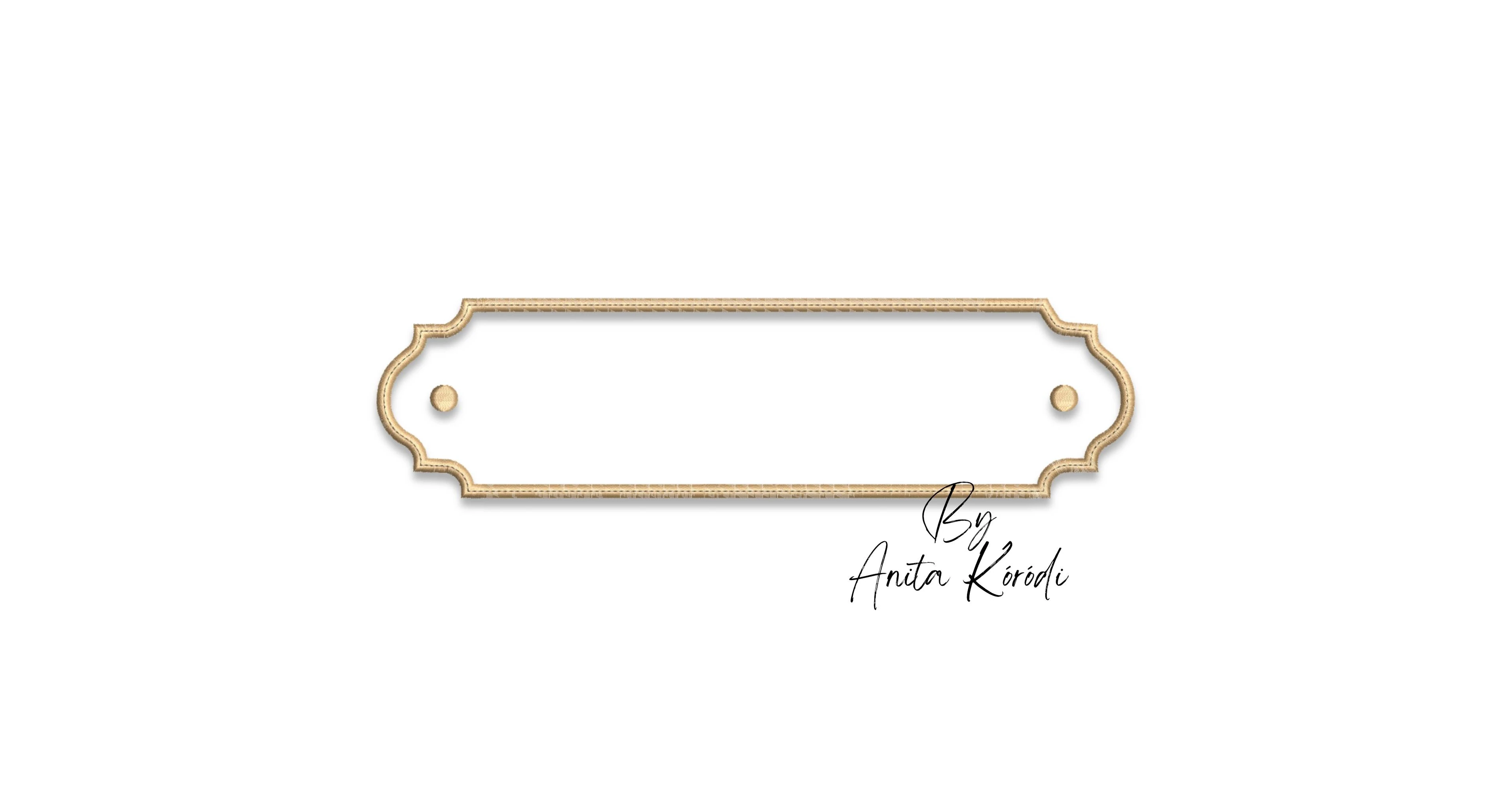 Decorative Name Frame Embroidery Design