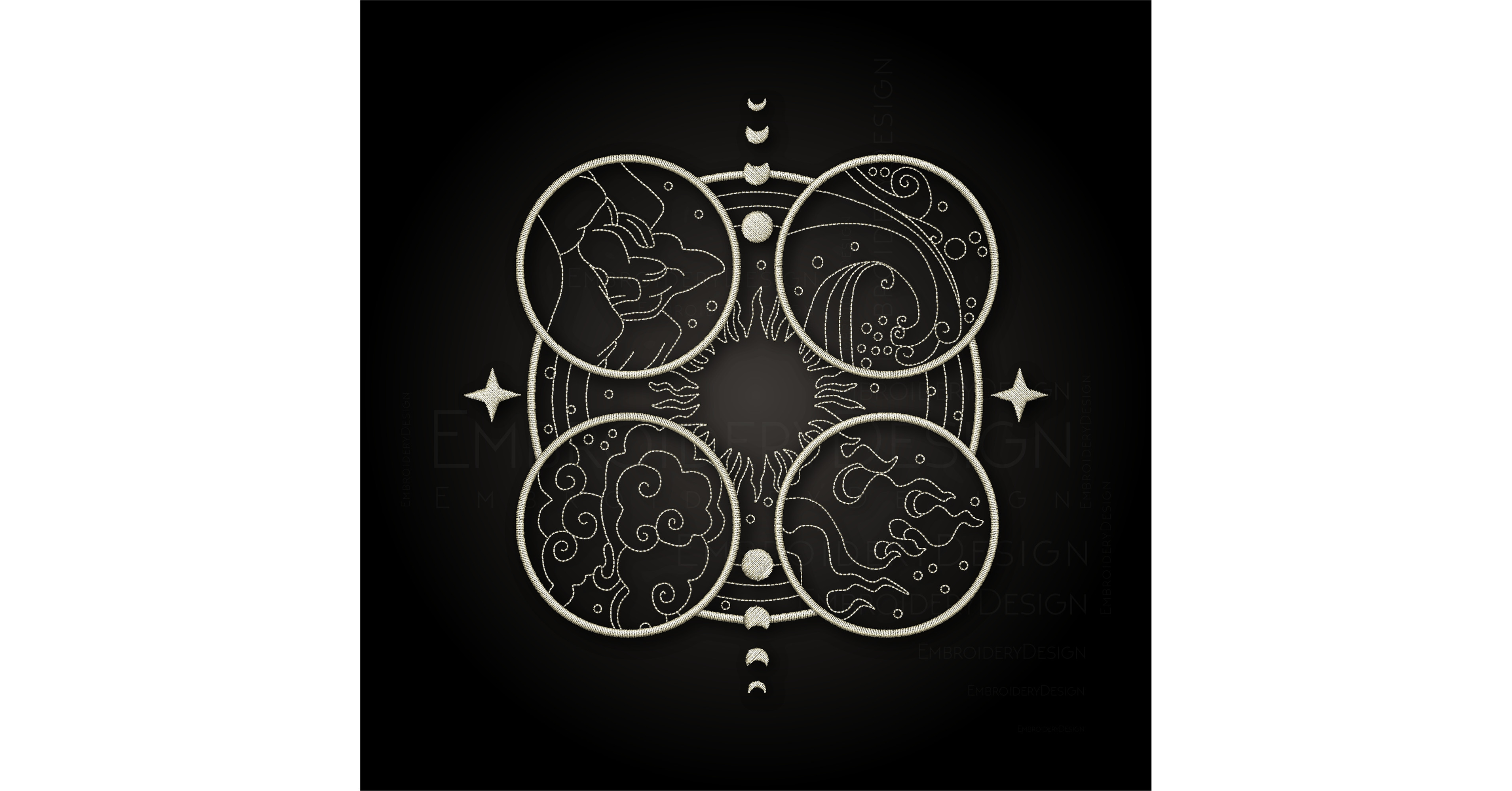 Four elements of nature - Anita Kóródi - SvgEmbroideryDesign
