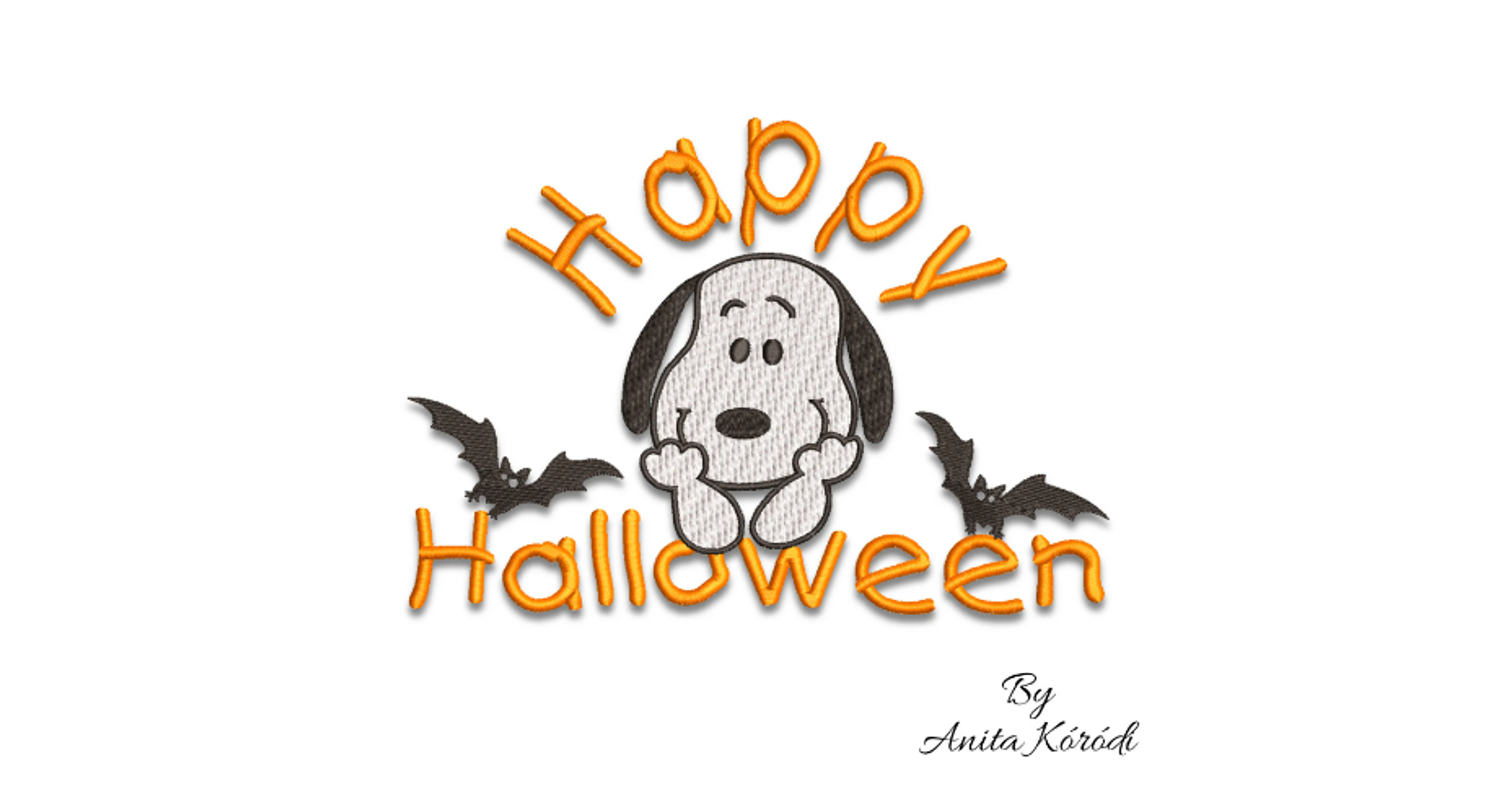 Snoopy Happy Halloween - Anita Kóródi - SvgEmbroideryDesign