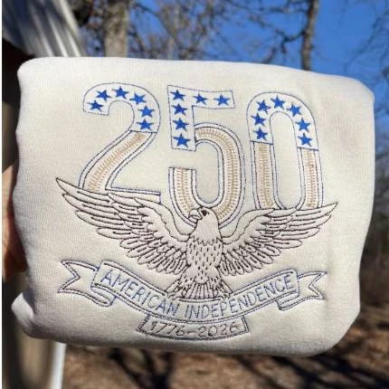 250th Independence Day embroidery machine design