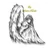 Angel outline embroidery